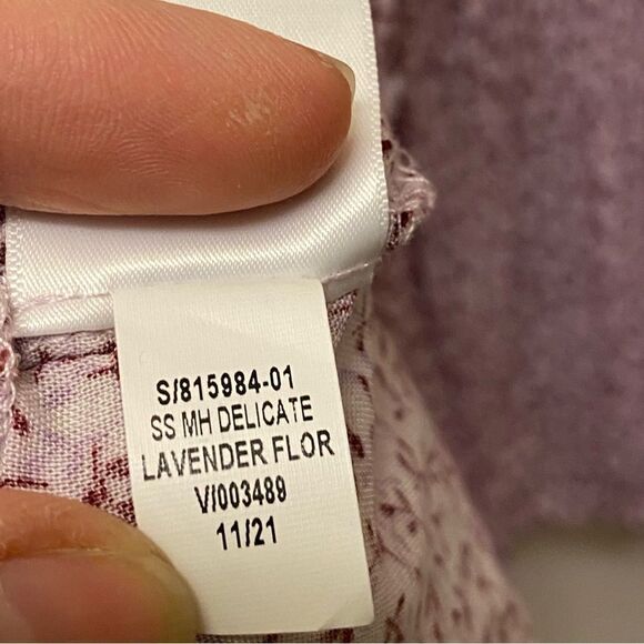 Old Navy Smocke fairy boho lavender Floral Maxi Dress baby doll flounce plus XXL - Picture 11 of 13